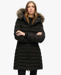 SUPERDRY FUJI FAUX FUR HOOD MID LENGTH