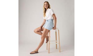 Levis: LEVIS CINCH MID-THIGH SHORT - ABRAIDED ART SHORT