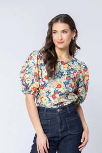 Seeking Lola: SEEKING LOLA RELAXED CAREFREE  POPPY TOP