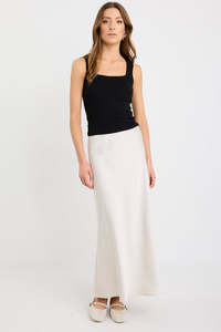 Stories Be Told: STORIES BE TOLD PRODIGY PEARL SATIN BIAS MAXI SKIRT