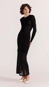 STAPLE THE LABEL ASTA SHEER KNIT MIDI SKIRT