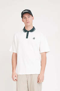 Mens: HUFFER CHECK PAR SS POLO CHALK