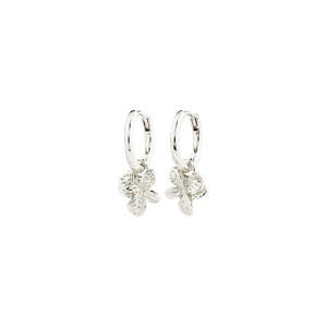 Jewellery: PILGRIM CHARMAINE RECYCLED HOOP EARRINGS - SILVER PLATED