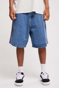 Rusty: RUSTY FLIP DADDY 2.0 JORT - MIDDY BLUE