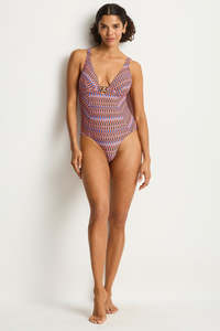 Sea Level: SEA LEVEL TESSERA CHAIN LINK LONGLINE ONE PIECE