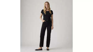 Levis: LEVIS RIBCAGE STRAIGHT ANKLE - BLACK SPROUT