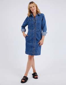 Elm: ELM GWEN LS DENIM DRESS