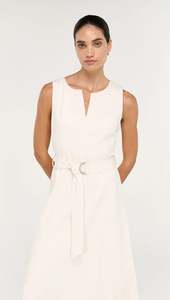 STAPLE THE LABEL ROSELLE BELTED MIDI DRESS