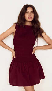 MINK PINK LOLA SHIRRED MINI DRESS