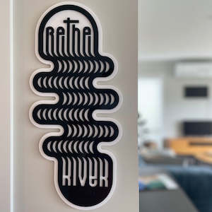 Frontpage: Be the River - typographic wall art