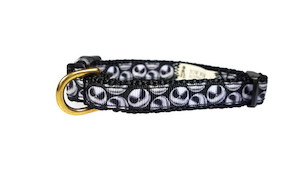 12.7mm Wide Jack Skellington Collar Bow Wow Boutique NZ