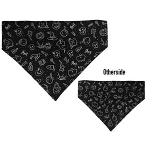 Products: Medium Halloween on Black Bandana Bow Wow Boutique NZ