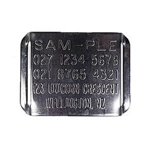 Double Thick Nylon and Leather CollarTags™ Bow Wow Boutique NZ