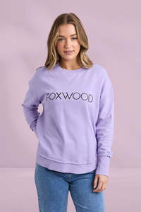 Foxwood Simplified Metallic Crew Lavender