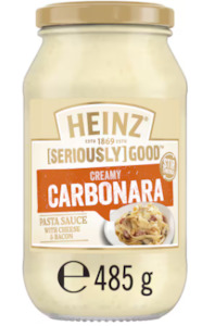 Pastes Sauces: Heinz Pasta Sauce Carbonara 485g
