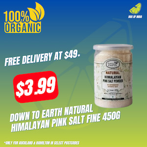 Natural Himalayan Pink Salt Fine 450g (Down To Earth)