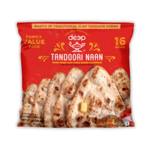 Deep Collection: Frozen Family Pack Tandoori Naan 1.2Kg - 16 Naan (Deep)