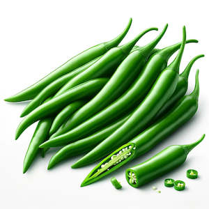 Indian Vegetables 1: Chillies Green 50g Bag (Product of New Zealand)
