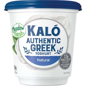 Fresh Eggs: Meadow Fresh Kalo Authentic Greek Yoghurt Natural 800g