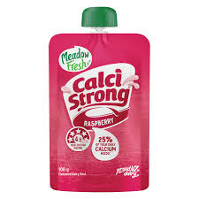 Milky Delight: Meadow Fresh Dairy Food Raspberry Pouch 100g