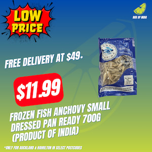 Frozen Fish Anchovy Small Dressed Pan Ready 700g (Product of India)