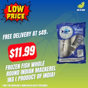 Frozen Fish Whole Round Indian Mackerel 1Kg ( Product of India)