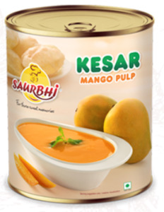 Tamarind Pulp: Saurbhi Mango Pulp Kesar 850g