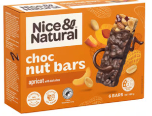 Breakfast Cereals: Nice Nut Bar Choc Apricot 180g 6S