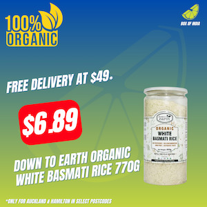 Organic White Basmati Rice 770g (Down To Earth)