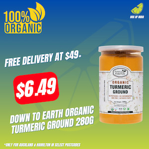 Organic Turmeric Ground 280g (Down To Earth)