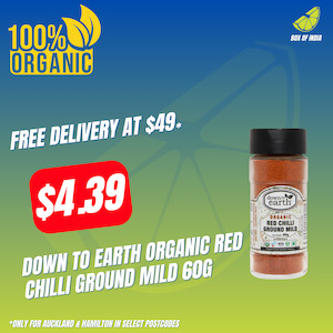 Organic Red Chilli Ground Mild 60g (Down To Earth)