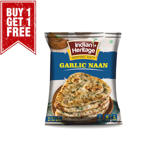 Bogo: Frozen Garlic Naan 320g (Pack of 4) (Indian Heritage)