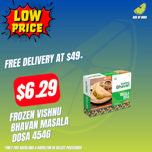 Frozen Veg Snacks: Frozen Vishnu Bhavan Masala Dosa 454g