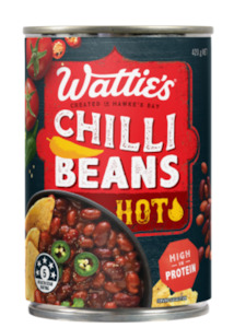 Canned Food: Watties Chilli Beans Hot 420g
