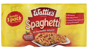 Canned Food: Watties Spaghetti Multipack 420g 3S