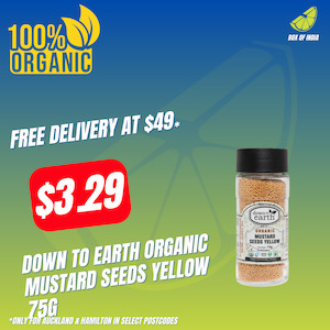 Organic Mustard Seeds Yellow 75g (Down To Earth)