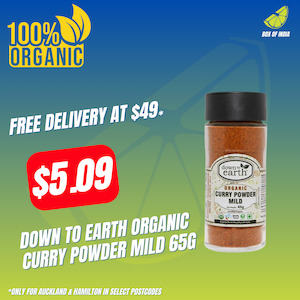 Organic Spices: Organic Curry Powder Mild 65g (Down To Earth)