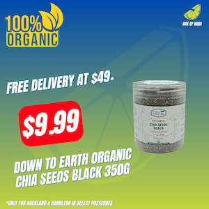 Organic Pantry: Organic Chia Seeds Black 350g (Down To Earth)