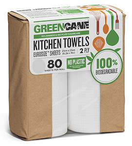 Green Cane Naked Kitchen Towels ( Single Roll)