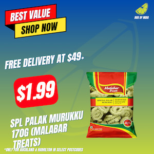 South Indian Favourities: Spl Palak Murukku 170g (Malabar Treats)