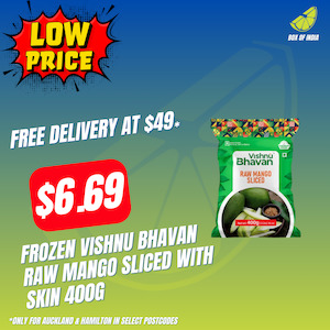 Frozen Vishnu Bhavan Raw mango Sliced With Skin 400g