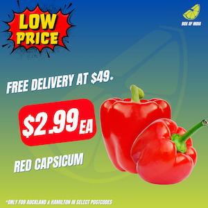 Low Price Fresh Produce: Capsicum Red Each (Product of New Zealand)