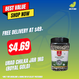 Royal Gold Brand Collection: Urad Chilka Jar 1Kg (Royal Gold)