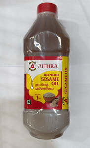 Salad Cooking Oil 1: Aithra Cold Pressed Sesame Oil 1 ltr