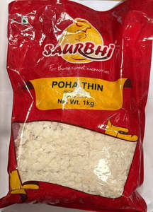 Condiments Dressings Pickels 1: Poha Thin 1Kg (Saurbhi)