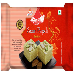 Aapke Muhn Mein Ghee Shakkar Sweets: Bambino Soan Papdi Badam 250g