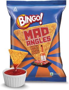Chips Snacks Kurkure: ITC Mad Angles Peri Peri 140g