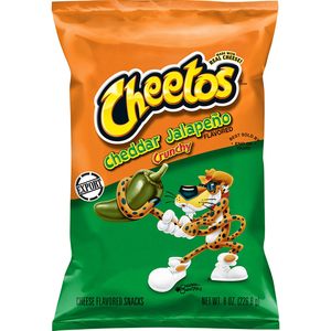 Chips Snacks Kurkure: CHEETOS CHEDDAR JALAPENO 226G