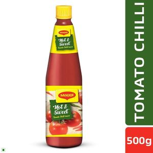 Pastes Sauces: Maggi Hot & Sweet Sauce 500g