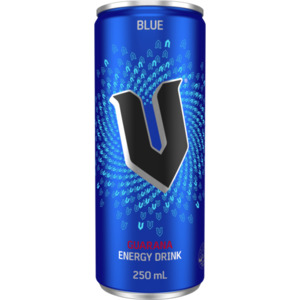 V Guarana Energy Drink Can (Blue) 250Ml